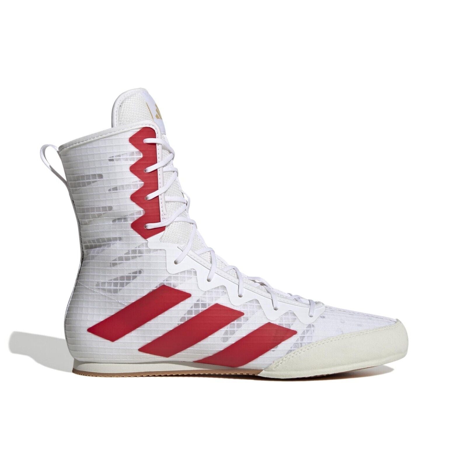 adidas Box Hog 4 Boxing Boots White & Red - Budo Online