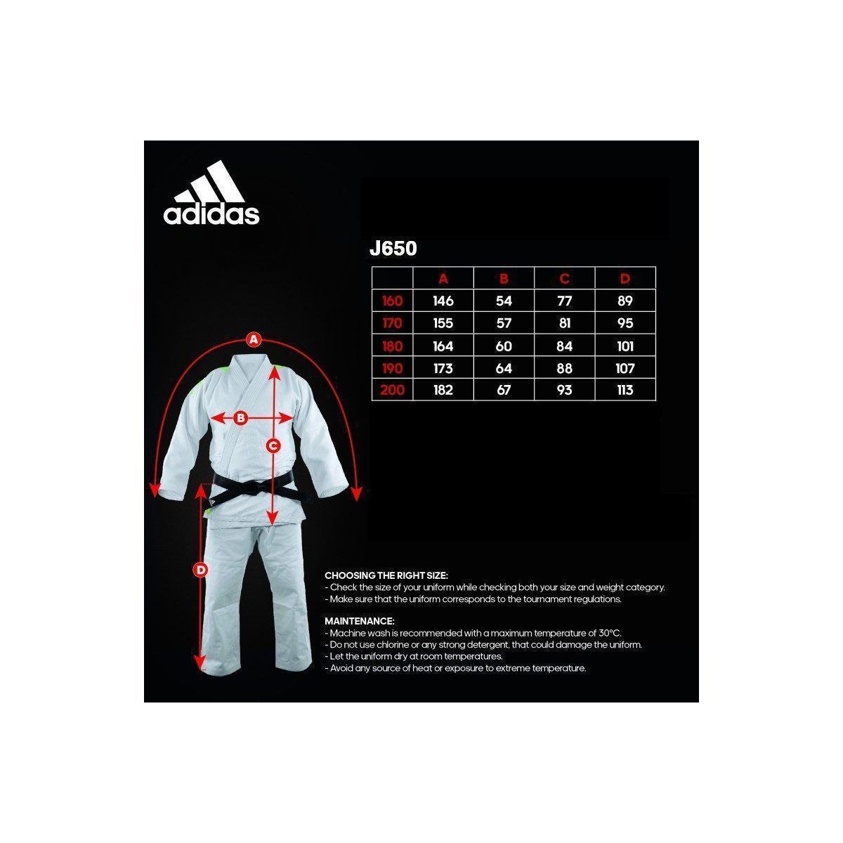 adidas Contest Judo Gi White Suit J650 Double Weave 23oz - Budo Online