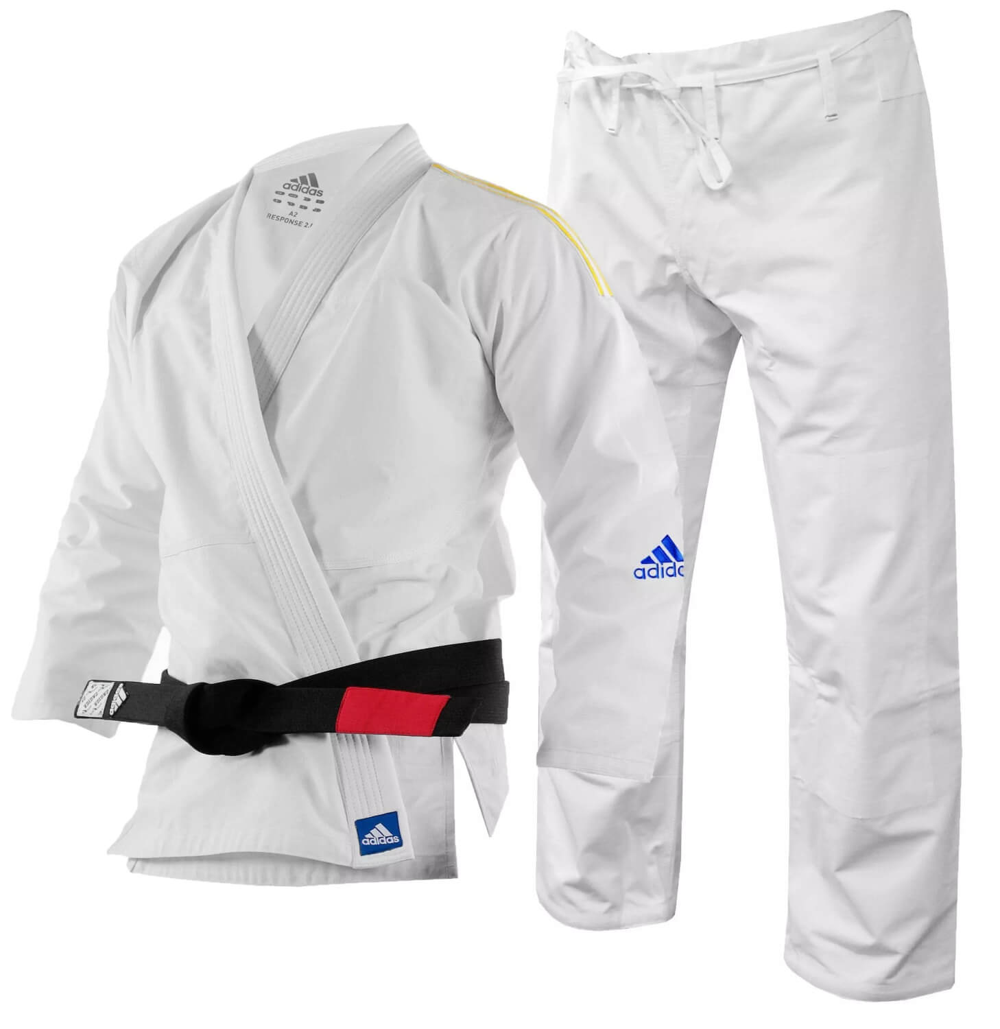 adidas Mens BJJ Gi Response White Jiu Jitsu Suit