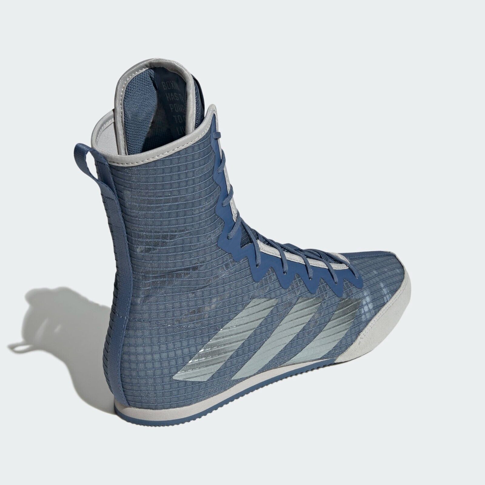 adidas Mens Box Hog 4 Boxing Boots Navy Blue Mid Cut Breathable