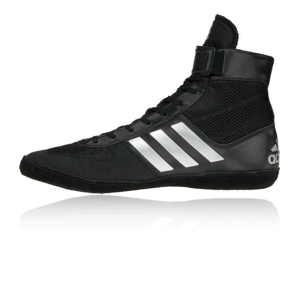 adidas Mens Combat Speed 5 Wrestling Shoes Black & Silver