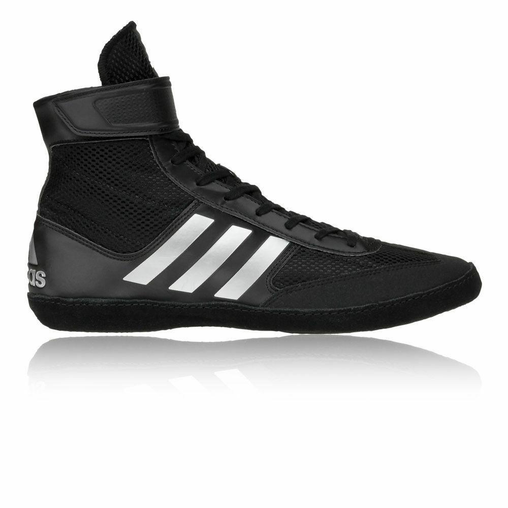 adidas Mens Combat Speed 5 Wrestling Shoes Black & Silver