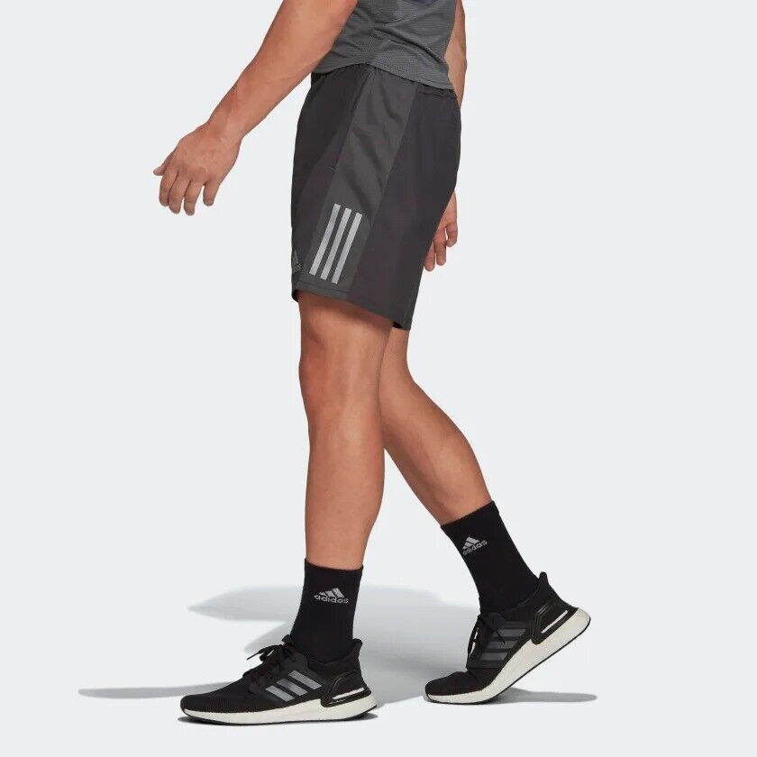 adidas Mens Own The Run Running Shorts Grey