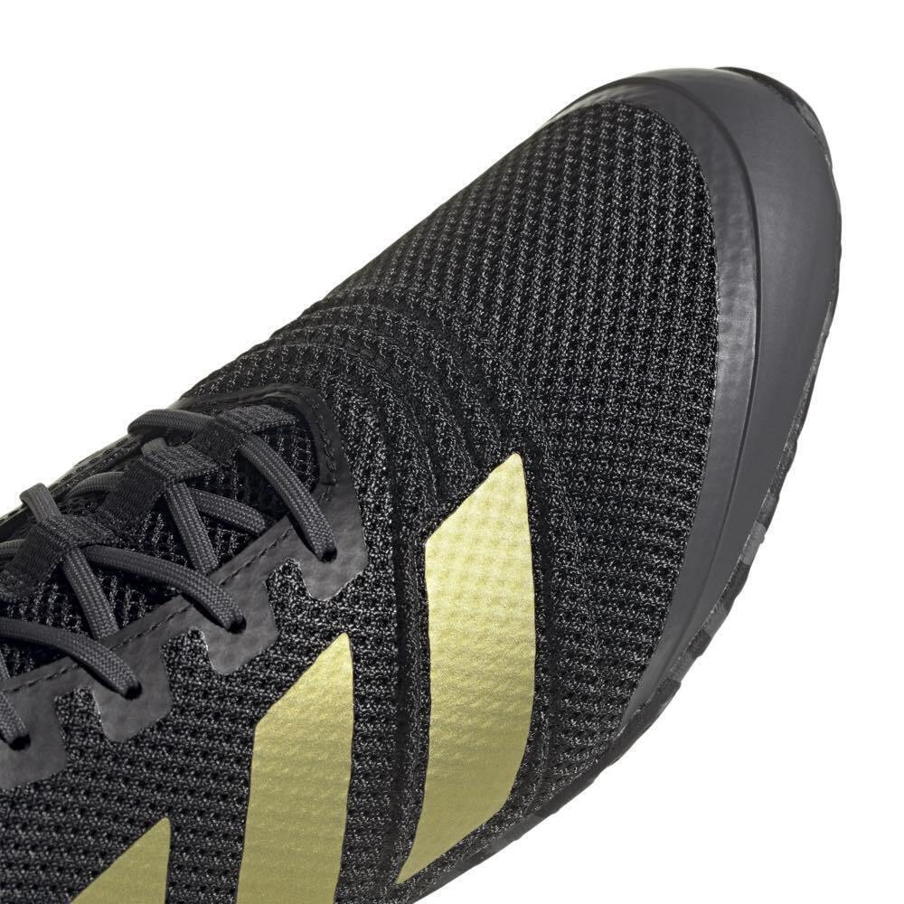 adidas Mens Speedex 18 Boxing Boots Black & Gold Stability Straps