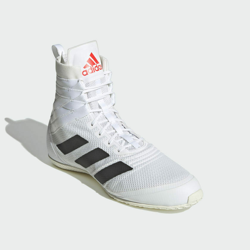 adidas Mens Speedex 18 Boxing Boots White & Black Shoes