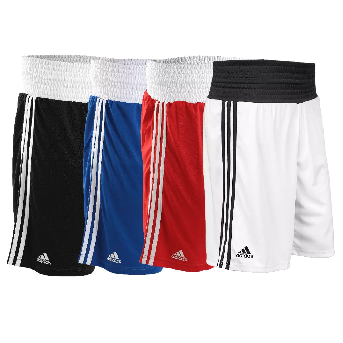 adidas Base Boxing Shorts Mens Black White Red Blue - Budo Online