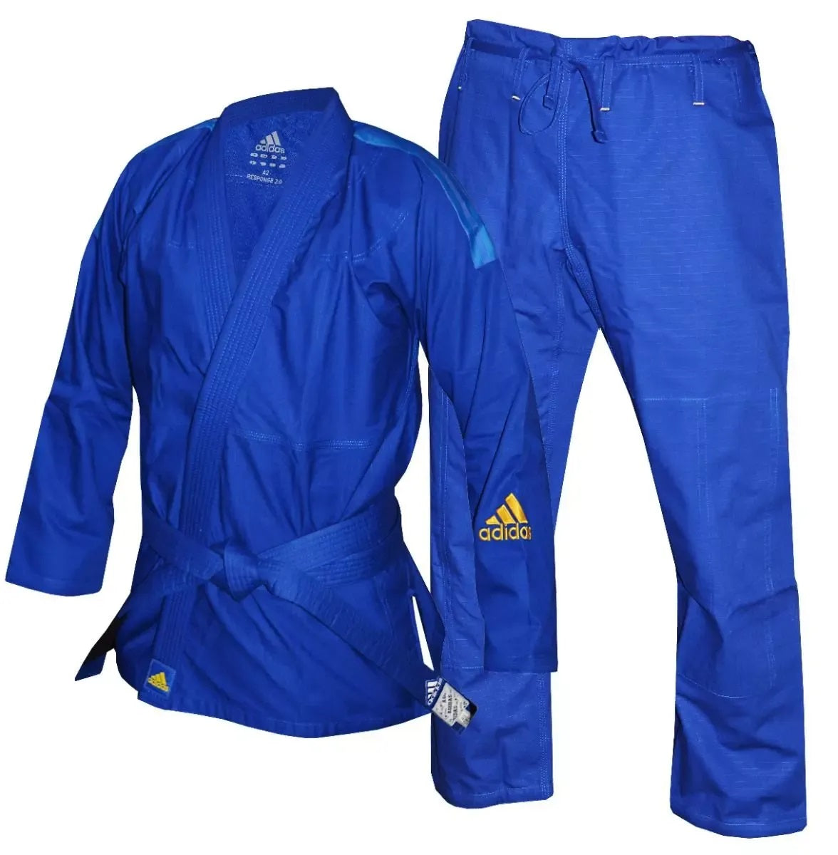 adidas Mens BJJ Gi Response Blue Jiu Jitsu Suit