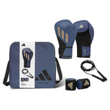 Adidas Boxing Gift Set Speed Tilt 200 Gloves Wraps Skipping Rope Bag