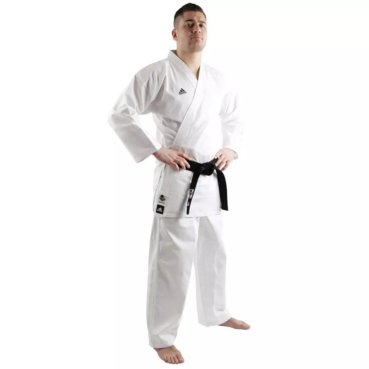 adidas Karate Gi WKF Club Adults White Uniform K220C - Budo Online