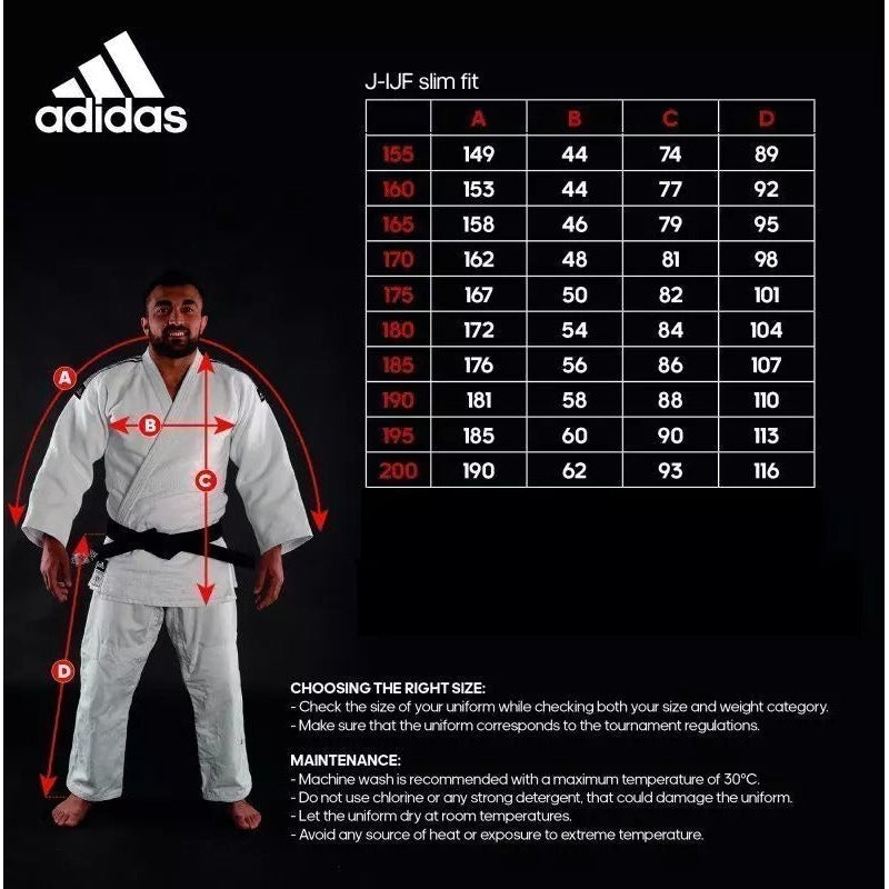 adidas Champion III IJF JACKET Judo Red Label Gi - Budo Online
