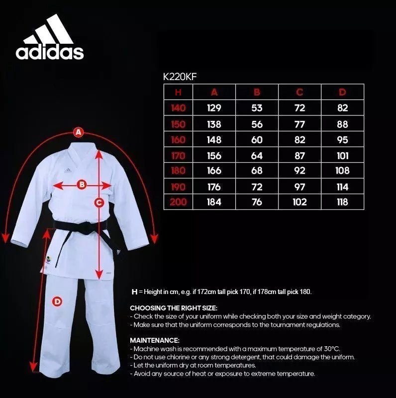 adidas DNA WKF Approved Karate Gi Kumite Suit Uniform