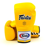 Fairtex BGL6 Leather Lace-Up Competition Fight Muay Thai Boxing Gloves