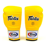 Fairtex BGL6 Leather Lace-Up Competition Fight Muay Thai Boxing Gloves