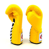 Fairtex BGL6 Leather Lace-Up Competition Fight Muay Thai Boxing Gloves
