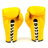 Fairtex BGL6 Leather Lace-Up Competition Fight Muay Thai Boxing Gloves