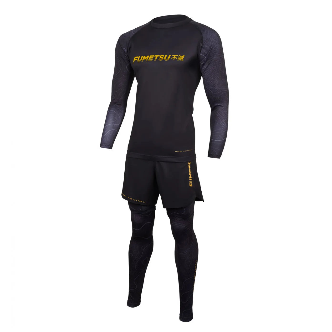 Fumetsu Arc Long Sleeve BJJ Rash Guard MMA Black