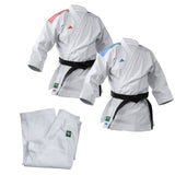 adidas WKF 14oz Karate Uniform Japanese Cut Kata Tournament Gi Red Blue Suit Set