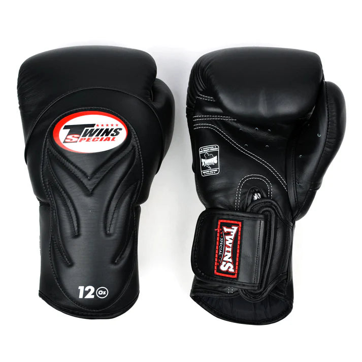 Twins Leather Deluxe Muay Thai Boxing Gloves BGVL6 Black Red White Green