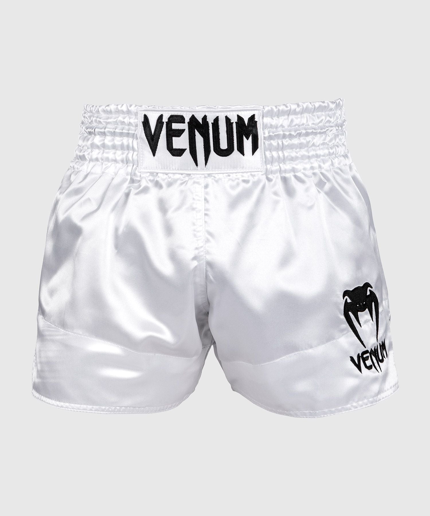 Venum White Mens Muay Thai Shorts Classic - Budo Online
