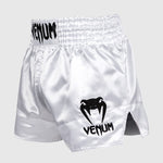 Venum White Mens Muay Thai Shorts Classic