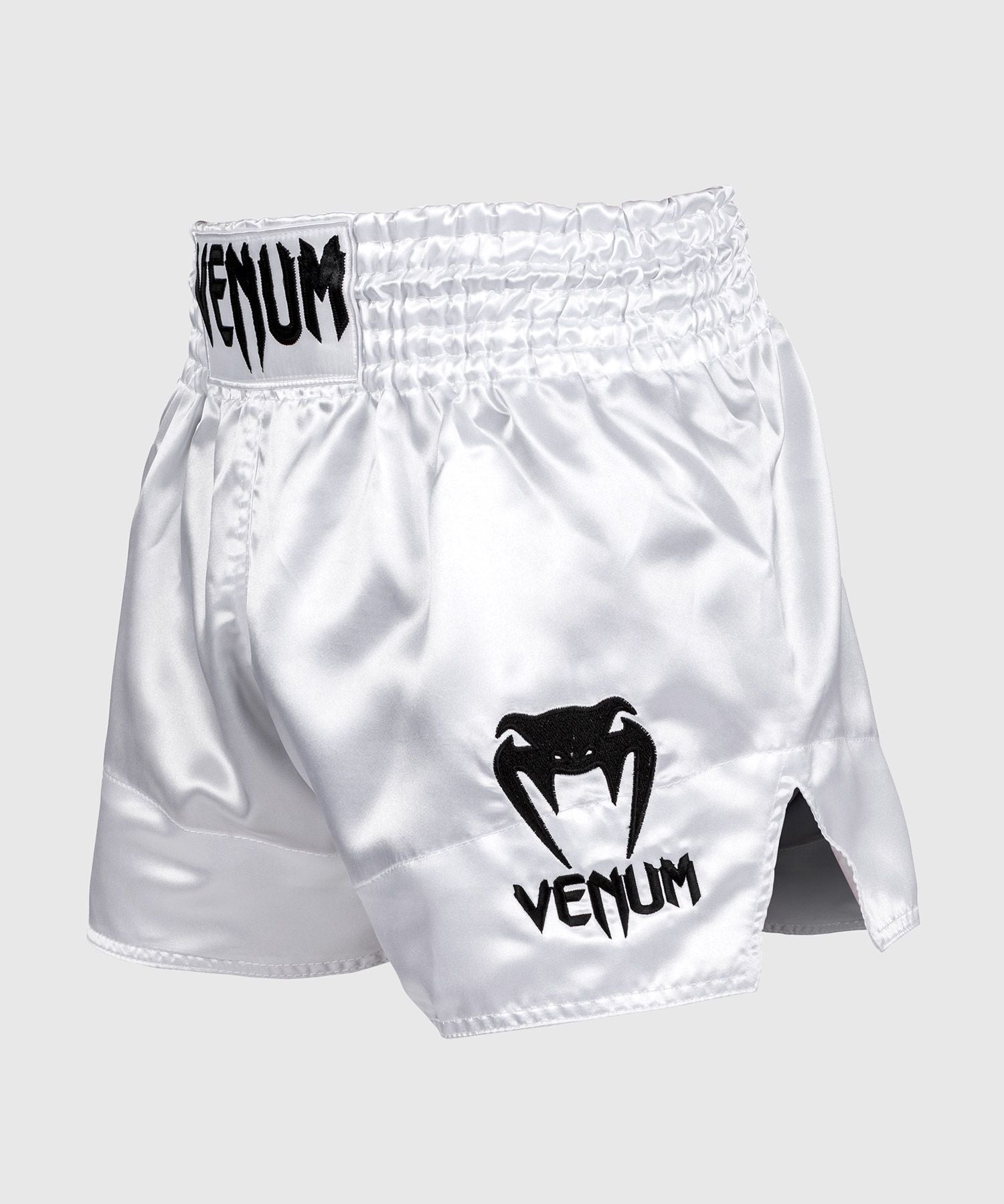 Venum White Mens Muay Thai Shorts Classic
