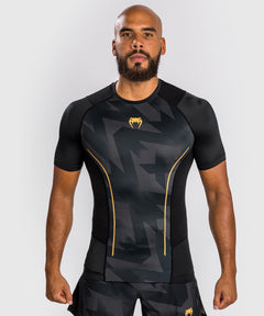 Venum Razor Rashguard Short Sleeves - Black/Gold - Budo Online