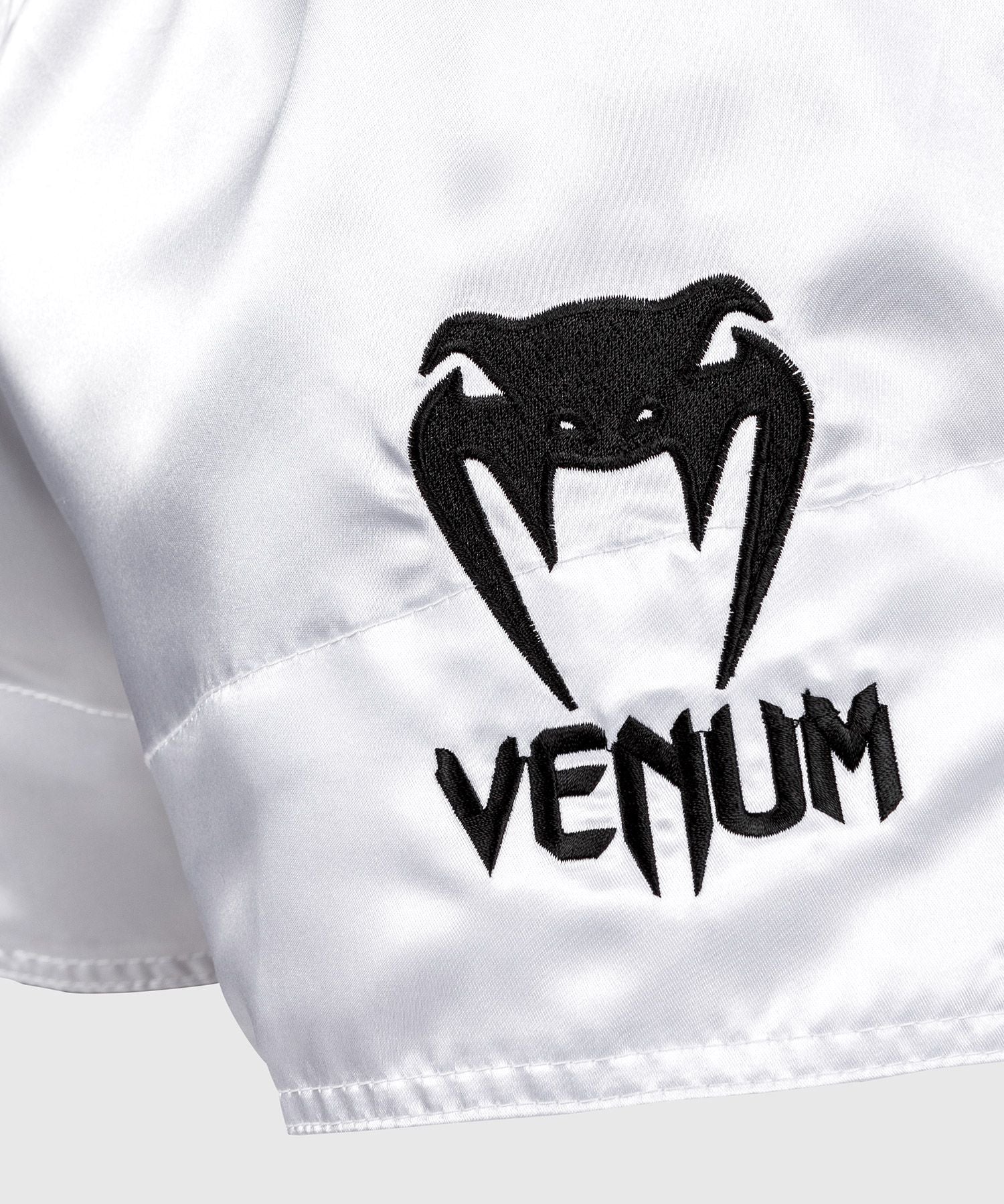 Venum White Mens Muay Thai Shorts Classic